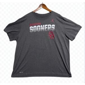 Nike Jordan Oklahoma Sooners Dri-FIT T-Shirt‎ Gray Performance Tee - Size 2XL